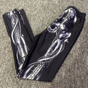 Skeleton Print Lotus Leggins size small